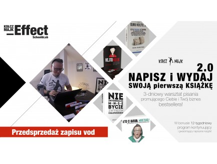 Przedsprzedaż zapisu VOD: "Napisz i wydaj swoją pierwszą książkę 2.0"
